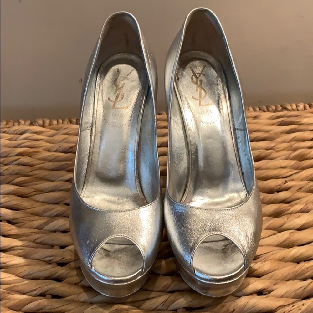 Beautiful authentic YSL peep toe pumps